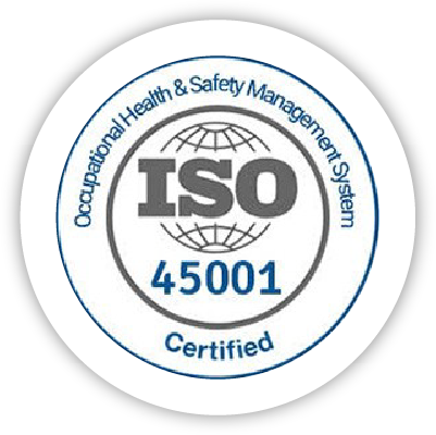 Çalışanlarımıza güvenli ve sağlıklı bir çalışma ortamı sağlamak için ISO 45001 standardı gerekliliklerini uyguluyoruz.